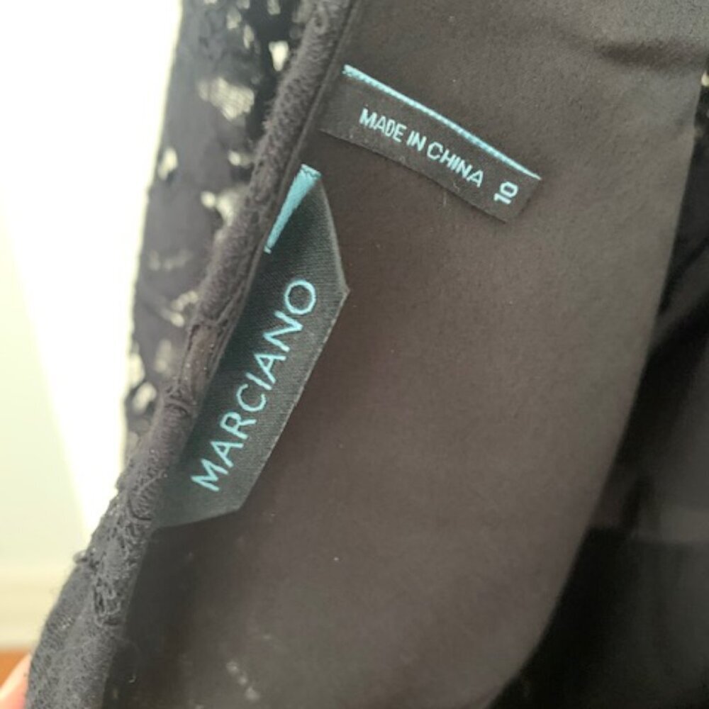 Marciano black lace mini cocktail dress. Size 10 - Picture 3 of 3